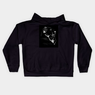 Dark Lion and Cub Kids Hoodie